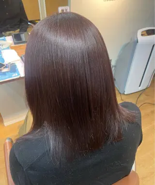 ミディアム カラー すなが/パーマカット モデル募集中のヘアスタイル