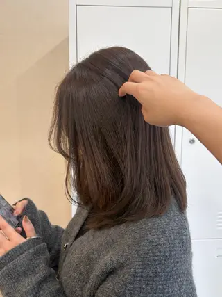 ミディアム MIDORI🎀 透明感/ベージュのヘアスタイル