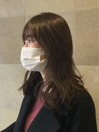 ミディアム カラー 田中 あかねのヘアスタイル