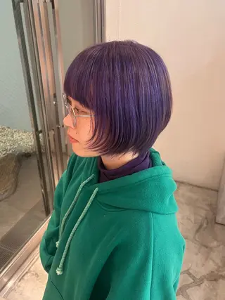 カラー riri 🎀ナチュラル/縮毛のヘアスタイル