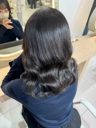 ミディアム 韓国レイヤー/ 顔まわり/西野和裕のヘアスタイル