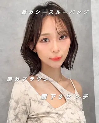 ショート ボブ/顔周りカット /縮毛矯正/鈴木隆太のヘアスタイル