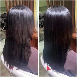 セミロング 縮毛矯正/ハイトーン ❤︎❤︎YURINOのヘアスタイル