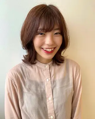 カラー nono/パーマ /顔まわりカット🐈のヘアスタイル