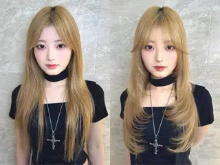セミロング 韓国ヘア/美髪矯正/ Haruna🦋のヘアスタイル