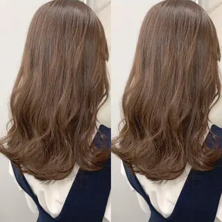 ミディアム カラー 透明感/オリーブ/ グレージュ/YUKAのヘアスタイル