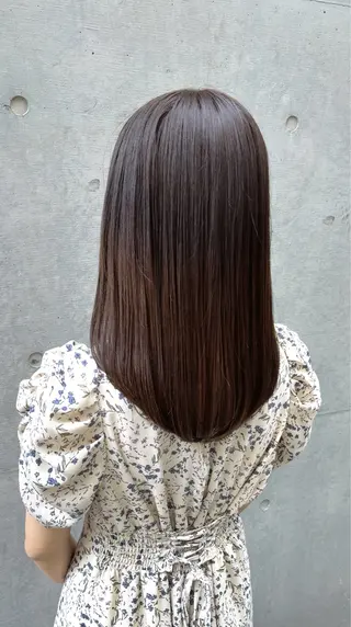 ミディアム レスピア銀座中央通り店所属・酸性ストレート/ 透明感カラー/中村利のヘアスタイル