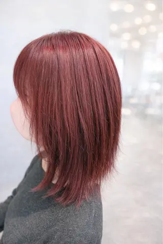 ミディアム カラー yuzuhq 暖色カラー♥️のヘアスタイル