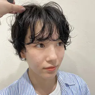 ショート パーマ ショートヘアとカラー の専門家/もりしーのヘアスタイル