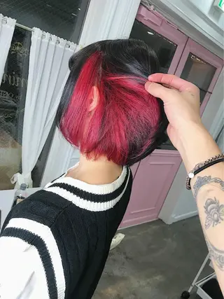 ショート カラー ヘアアレンジ 🧸ミルクティー🧸 kousei🧸のヘアスタイル