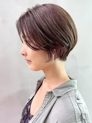 ショート カラー パーマ ヘアアレンジ ITbyALBUM 下北沢店のヘアスタイル