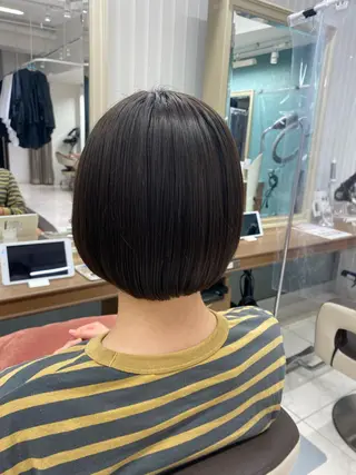 ショート 長妻莉央/縮毛矯正 髪質改善カラーのヘアスタイル