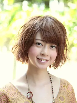 ミディアム カラー パーマ 【ショート専門 美容師】押田 光太郎のヘアスタイル