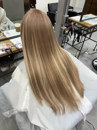 ロング KEISUKE/ 艶カラー🧡エクステのヘアスタイル