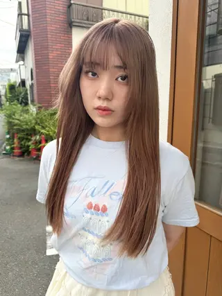 ロング カラー 透明感カラー/ハイト ーン/メイク/umiのヘアスタイル