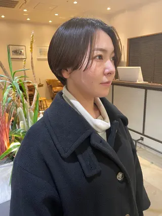 ショート 透明感ニュアンス 柔らかstyle🤍のヘアスタイル