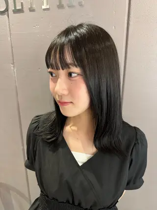 ミディアム カラー ボブ/艶カラー /misako🧺のヘアスタイル