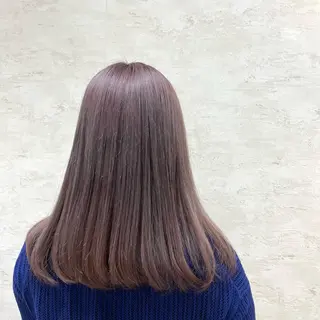 セミロング カラー 佐藤 雅のヘアスタイル