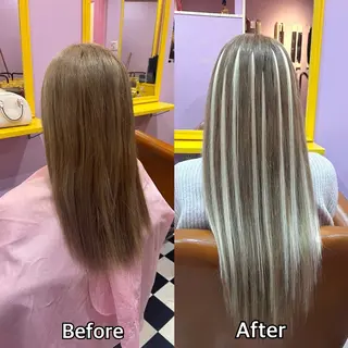 ロング シール+ちび編み込み エクステ梅田🐨のヘアスタイル