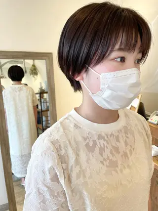 ショート カラー 🩰オリーブ/ ベージュ松本咲花🩰のヘアスタイル