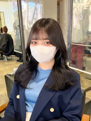 ミディアム カラー 【韓国風くびれヘア】 joule小木曽輝のヘアスタイル