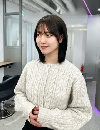 ミディアム モテヘア/グレージュ /ボブ/前原汐🎐のヘアスタイル