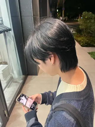 ショート メンズ ユイ☆ハイトーン ☆ブリーチデザインのヘアスタイル