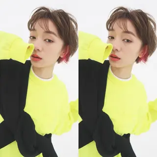 ショート カラー パーマ Memories水天宮前所属・花渕 俊彦のヘアスタイル