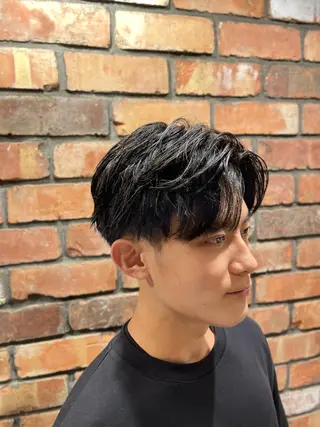 ミディアム メンズ カット指名No1漆原 聡のヘアスタイル