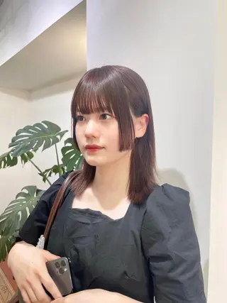 ミディアム カラー さかした ちなのヘアスタイル