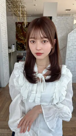 ミディアム 撮影カットモデル募集 前髪、顔周り/徳永のヘアスタイル