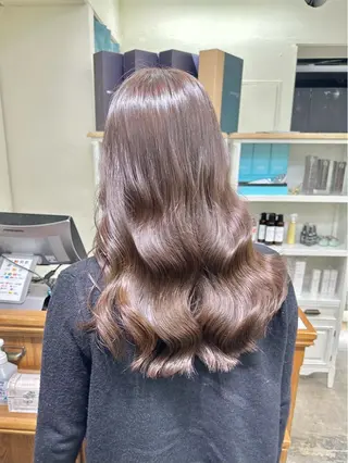 ロング カラー ＼脱・うねり& 広がり／gite菊のヘアスタイル