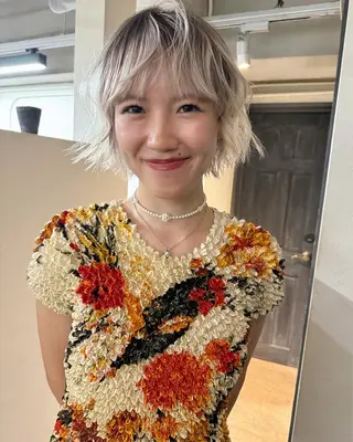 ショート カラー ヘアアレンジ 丸山渉/パーマ エフェクトブリーチのヘアスタイル