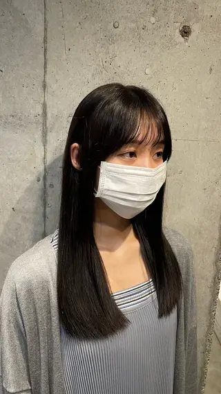 ミディアム カラー ミルクティーベージュ 新潟万代/MANA♡のヘアスタイル