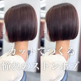 ショート 莉乃/縮毛矯正/髪質 改善/艶カラーのヘアスタイル