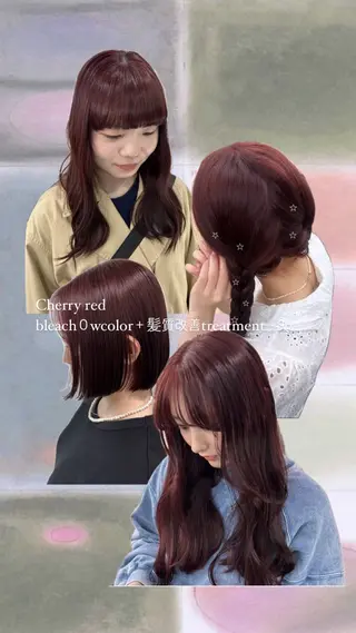 ロング カラー 愛結 暖色カラー🎀🩰のヘアスタイル