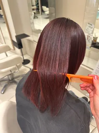 カラー 艶髪/ブリーチなし Wカラー🌺yuiのヘアスタイル