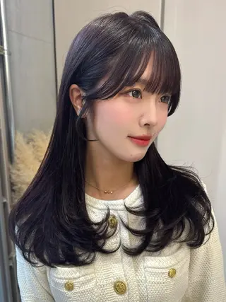 セミロング カラー 🫧髪質改善 講師🫧🍎幹細胞のヘアスタイル