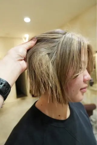 ミディアム カラー なかやま れいかのヘアスタイル