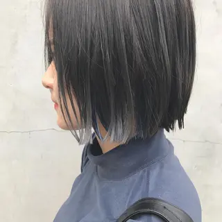 ミディアム カラー ヤスドミ ケイスケのヘアスタイル
