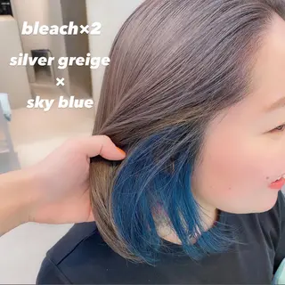 ミディアム カラー 岡野 静華のヘアスタイル