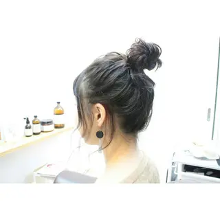 ヘアアレンジ Click所属・クニモトハルナ ボブ/柔らかカラーのヘアスタイル