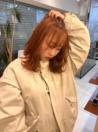 ミディアム リリカ🐈‍⬛ブリー チカラー/上永谷のヘアスタイル