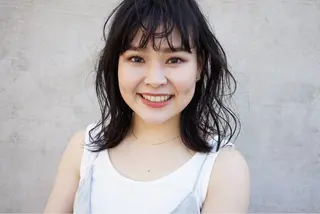 ミディアム 松本 結のヘアスタイル