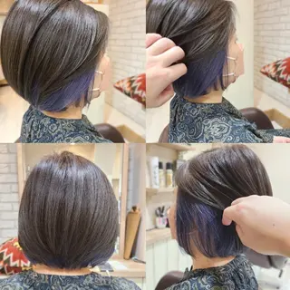 ミディアム カラー 川崎 敏智のヘアスタイル