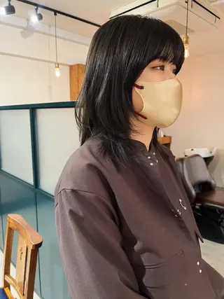 ミディアム カラー 暖色/パーマ 🌼クニトウメイのヘアスタイル