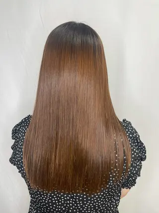 セミロング パーマ 髪質改善/縮毛矯正 /ブリーチ矯正/岡部のヘアスタイル