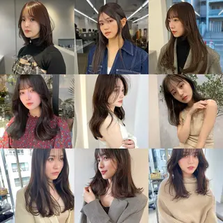 セミロング カラー 柔らかブラウン/顔周 りレイヤー♡ユウシのヘアスタイル