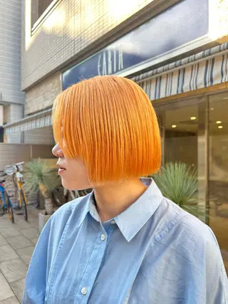 ショート カラー 🦖ミニボブ/ボブ /MOEKA🦕のヘアスタイル