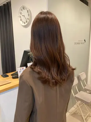 セミロング ✨色持ちの良い艶 カラー✨蟹江真世のヘアスタイル